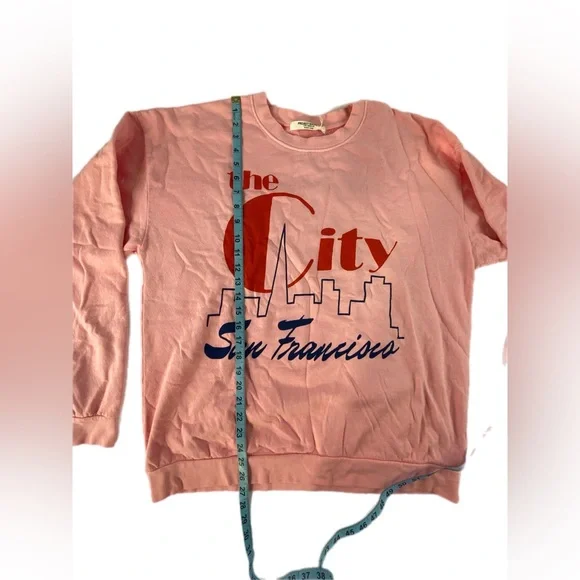 Project Social T The City Sweatshirt Pink L/XL NWT - Picture 3 of 7